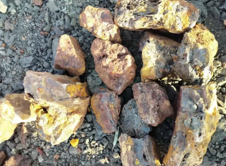 اختبار المعالجة المعدنية للليمونيت الحامل للذهب